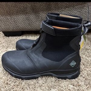 Mens Muck Boot Apex Mid Zip Ankle Black Boots NWT